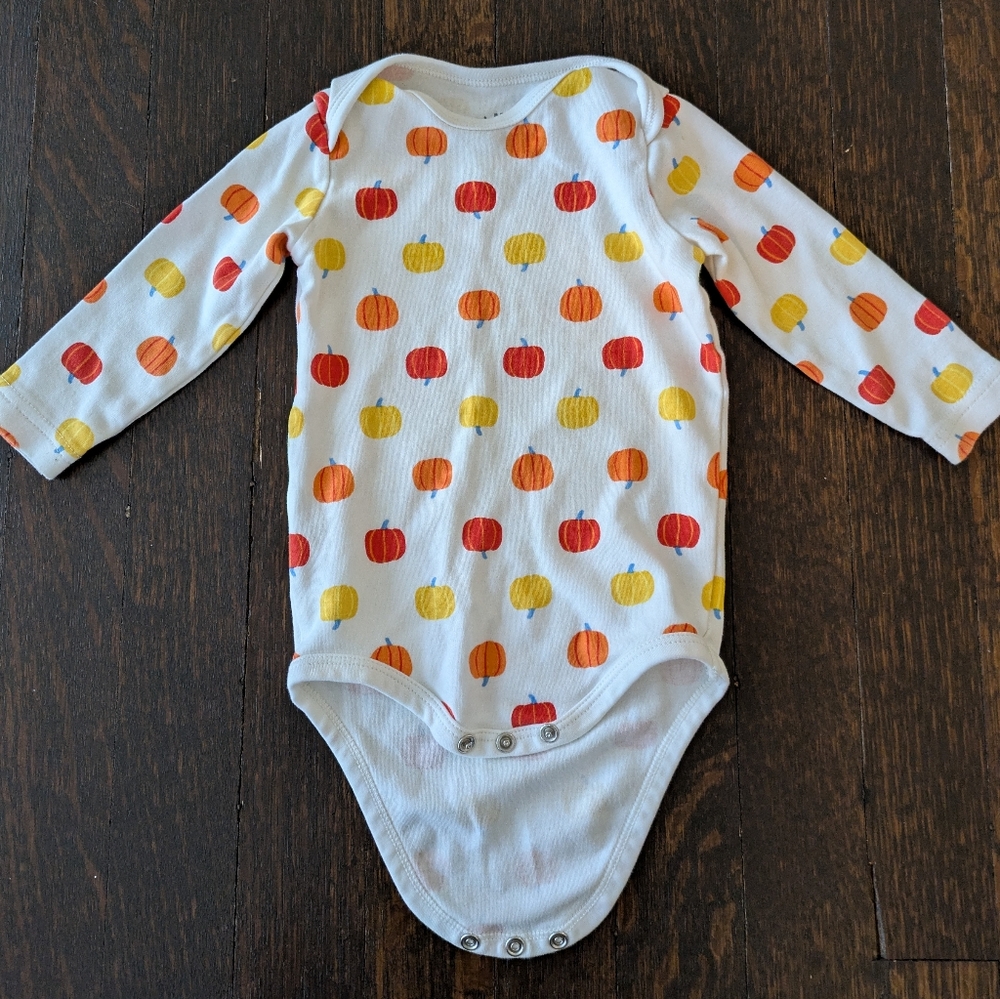 Primary Pumpkin Baby 100% Cotton Onesie
